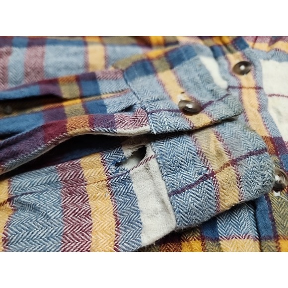 Natural Collections Womens Plaid Flannel Button Up Long Sleeve Shirt‎ XL - Picture 3 of 7